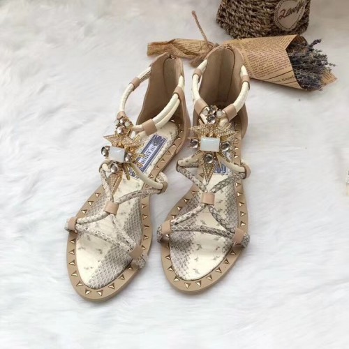 Ivy Kirzhner Flat Sandals snake 002